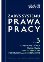 Zarys systemu prawa pracy. Tom 3. Zakładowe źródła prawa pracy oraz zakładowe porozumienia administracyjne 