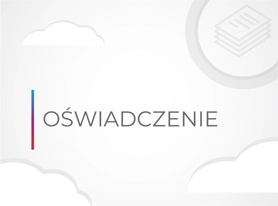 Oświadczenie